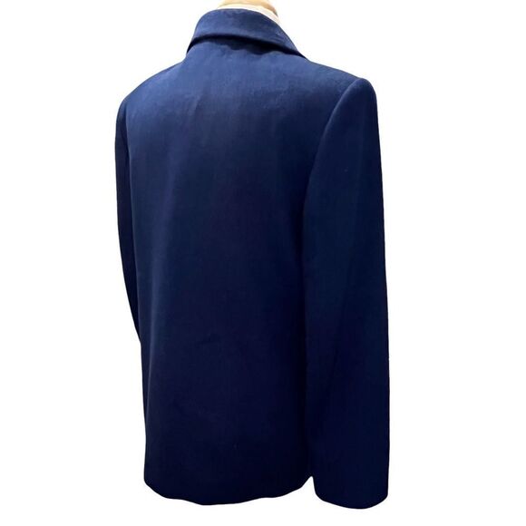 Talbots Navy blue Jacket Wool/Silk & Angora  Made in Italy size 10 - Picture 2 of 11